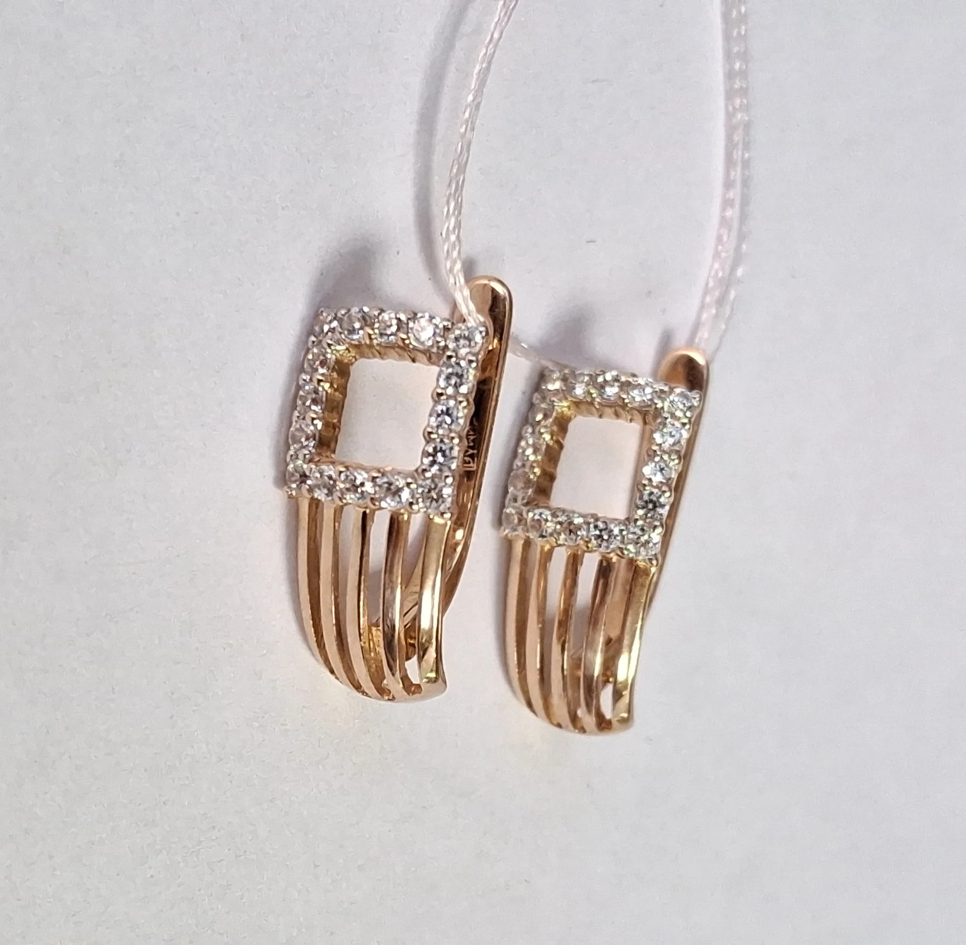 Серьги золотые 585 пробы - миниатюра 8