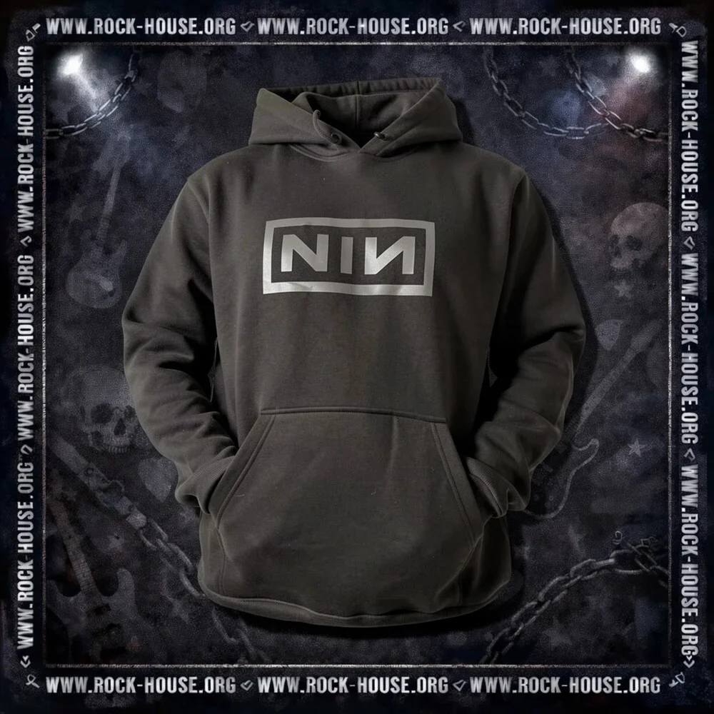 Худи NIN с логотипом, чёрное — новое, M