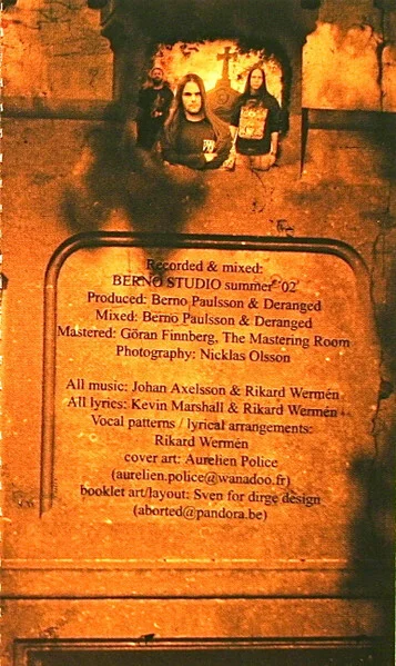 Deranged – Plainfield Cemetery Кассета - миниатюра 3