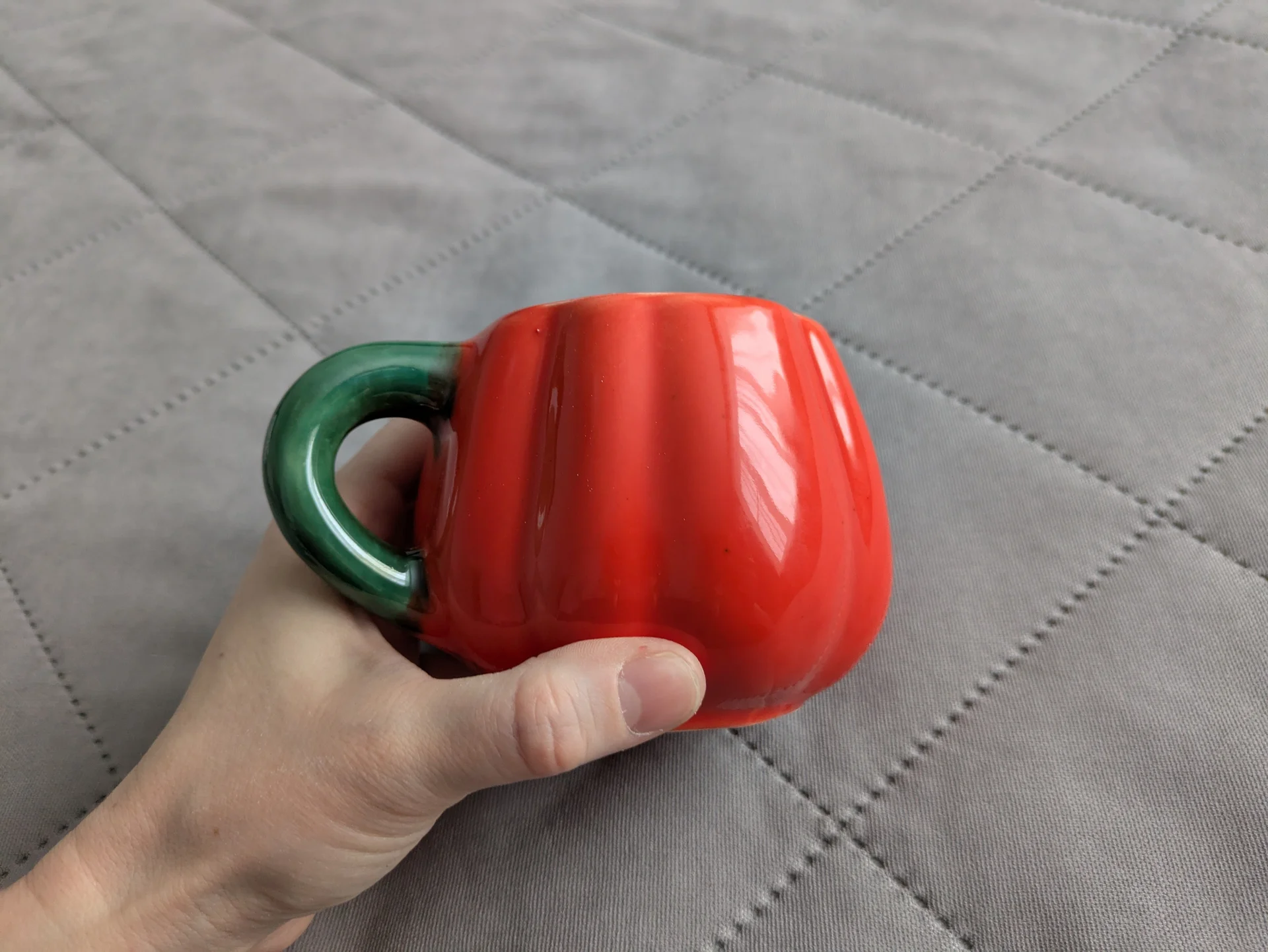 Кружка Тыква ручной работы - миниатюра 5