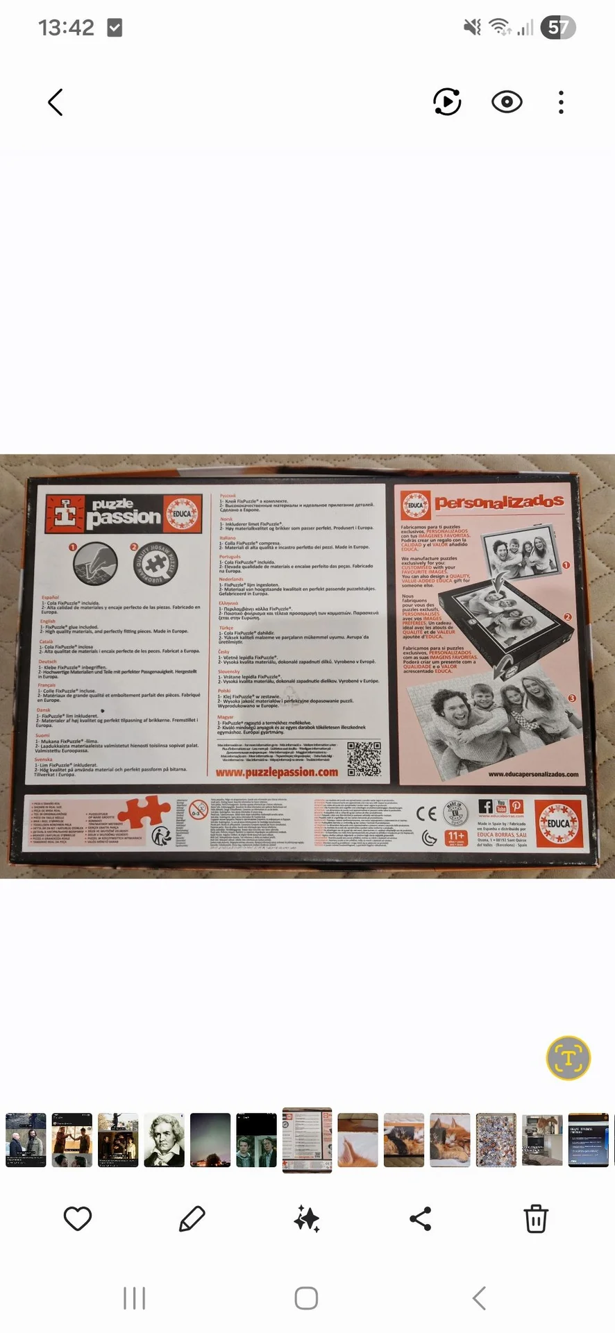 Пазлы Educa 500, Trefl 104, Toppuzzle 2000 - миниатюра 2