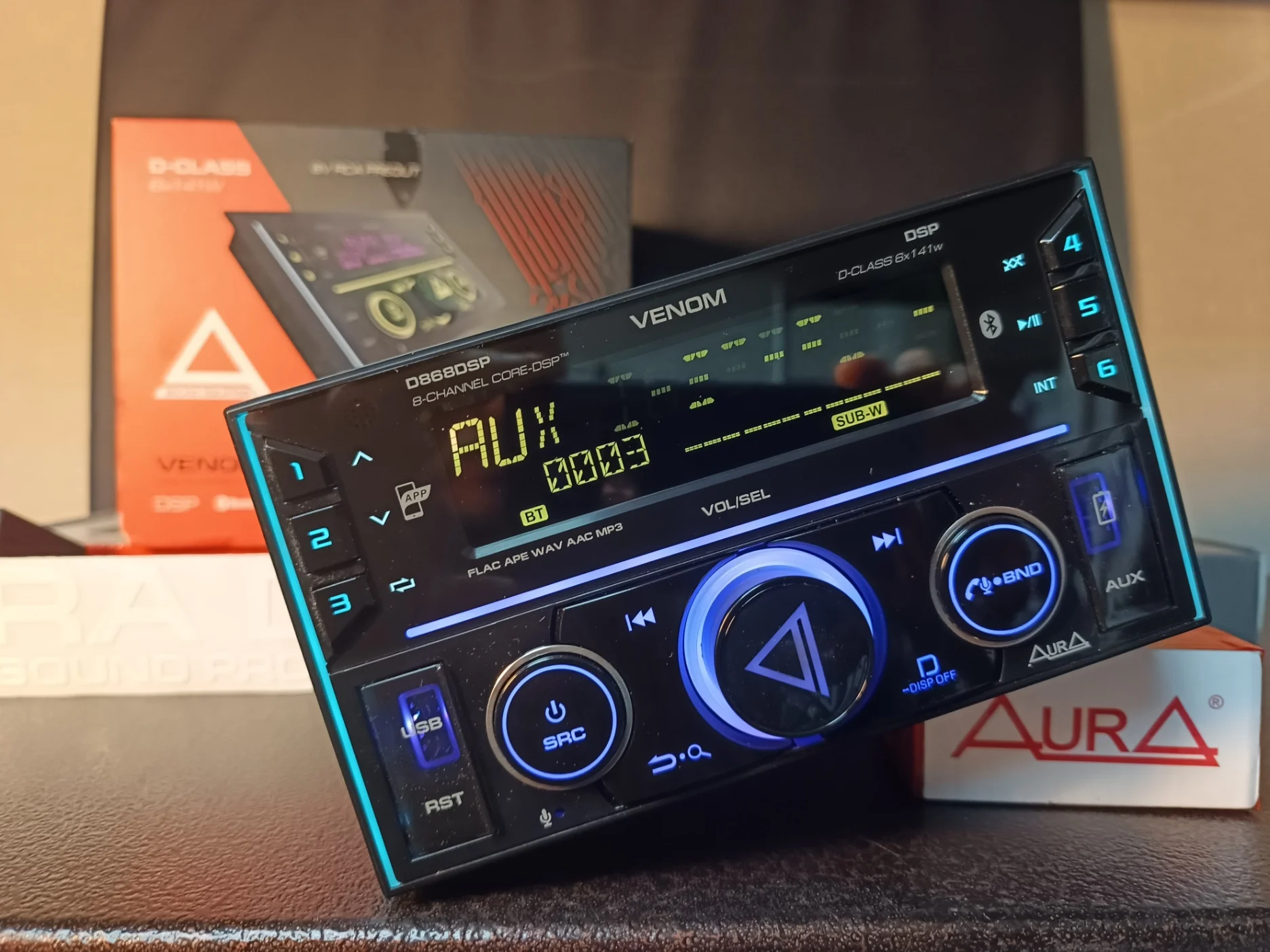 Автомагнитола AurA VENOM-D868DSP D-CLASS - миниатюра 2