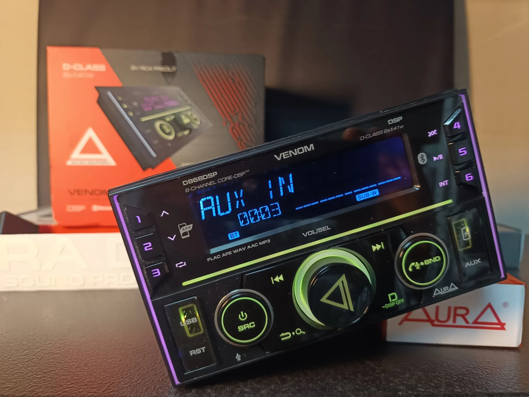 Автомагнитола AurA VENOM-D868DSP D-CLASS - миниатюра 4