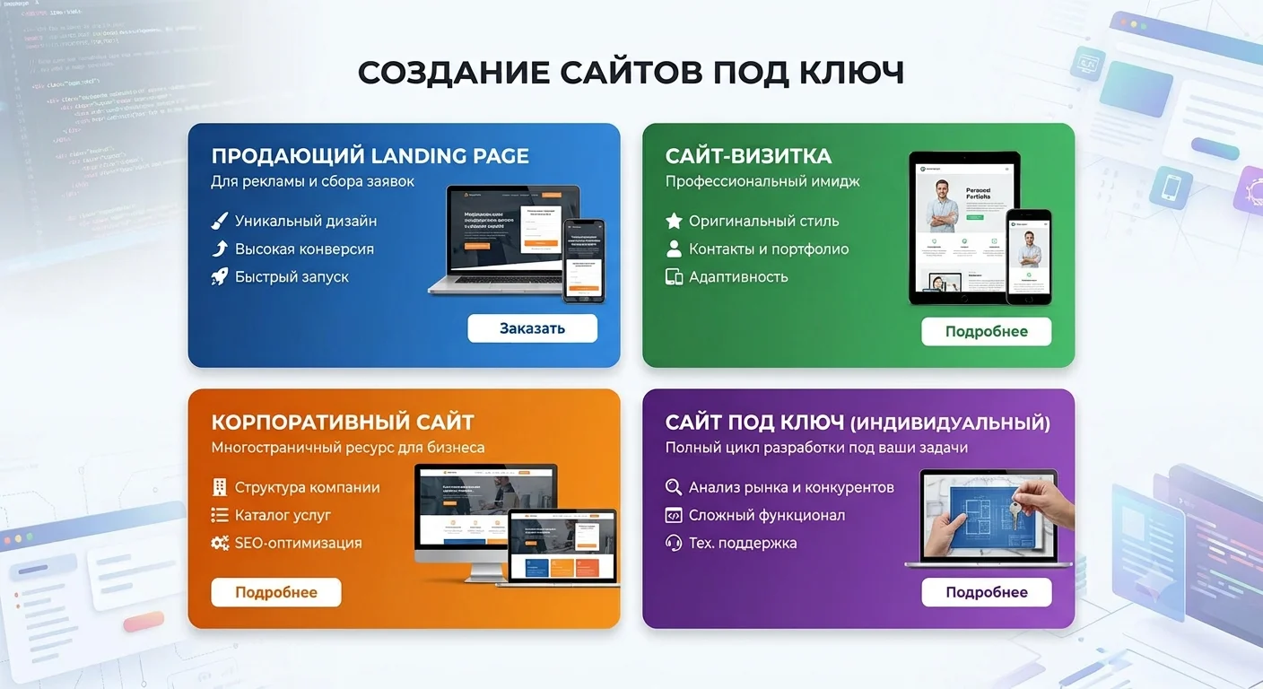 Создание сайтов под ключ - изображение 1