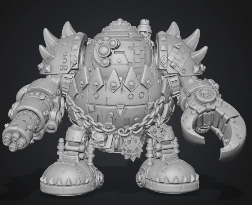 Фигурка толстого Мега-бота Krumpin Warhammer 40000 - миниатюра 2
