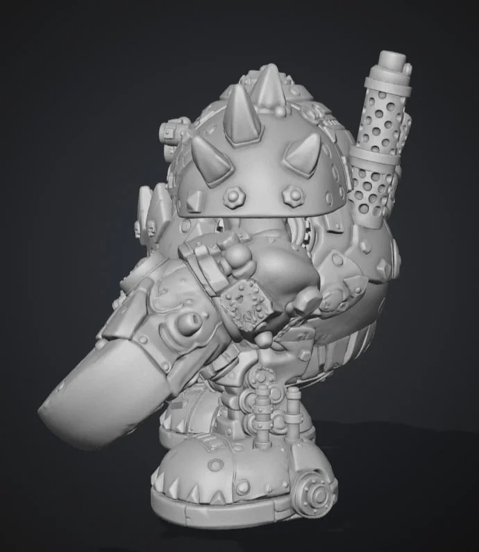 Фигурка толстого Мега-бота Krumpin Warhammer 40000 - миниатюра 4
