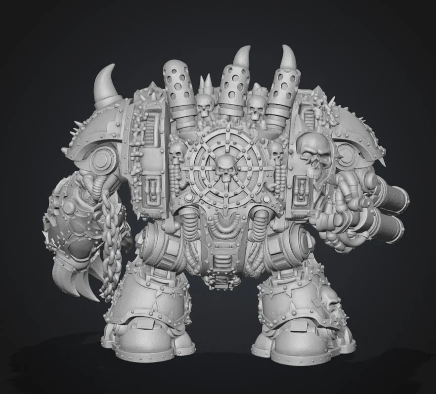 Фигурка толстого Дредноута Хаоса Warhammer 40000 - миниатюра 3