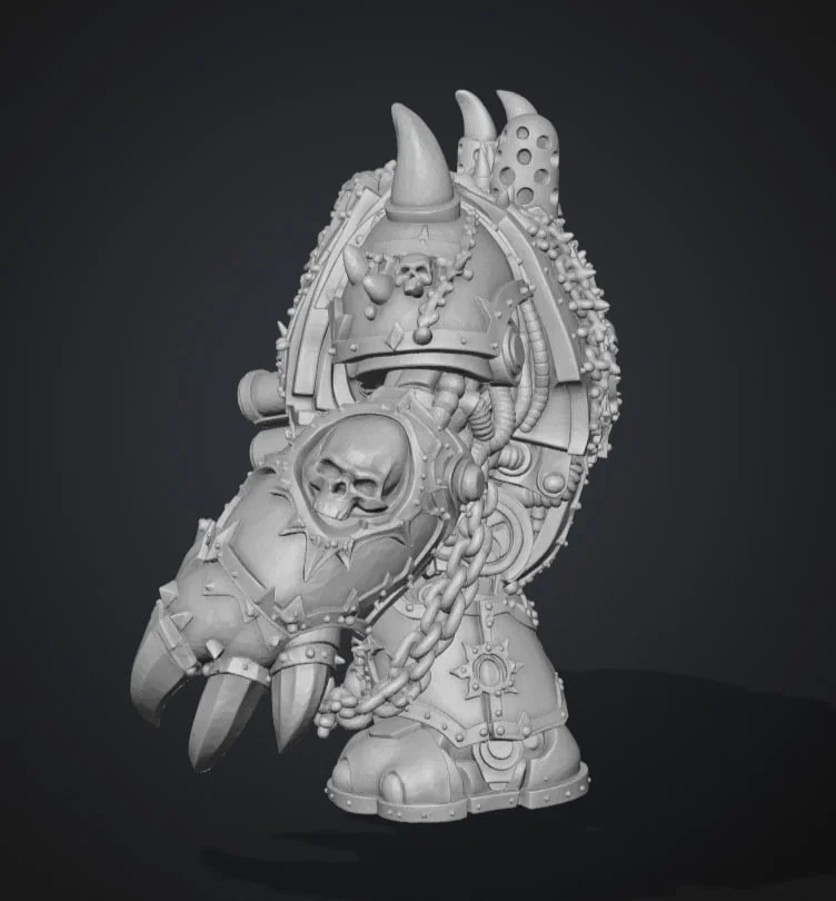 Фигурка толстого Дредноута Хаоса Warhammer 40000 - миниатюра 4