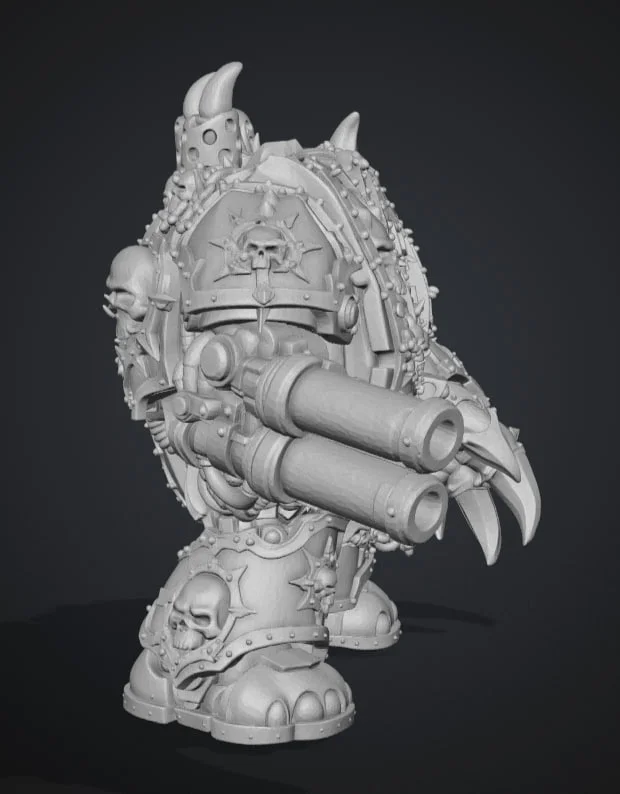 Фигурка толстого Дредноута Хаоса Warhammer 40000 - миниатюра 5