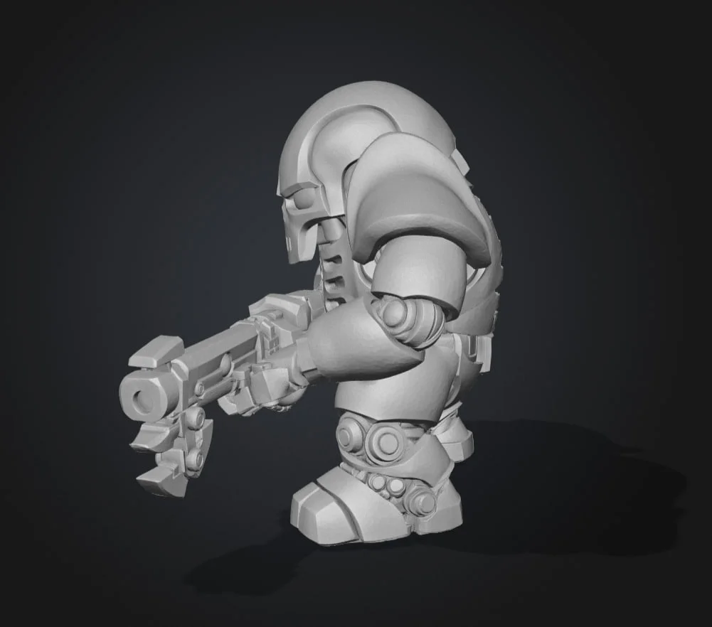 Фигурка толстого Некрона Warhammer 40000 - миниатюра 4