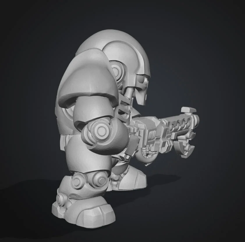 Фигурка толстого Некрона Warhammer 40000 - миниатюра 5