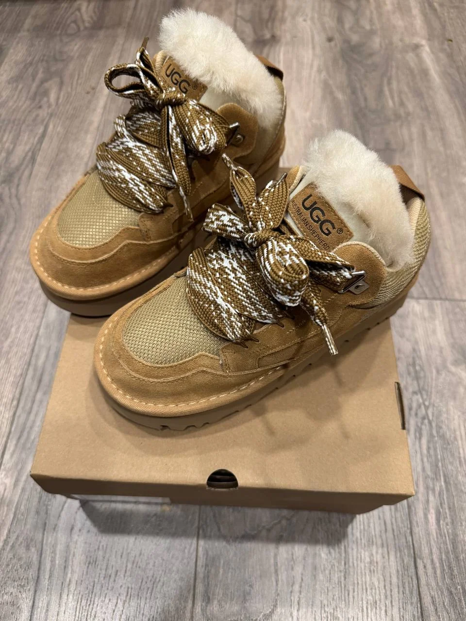Кроссовки UGG Lowmel Коричневые - миниатюра 3