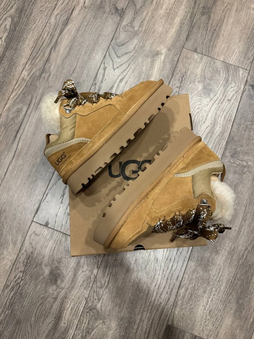 Кроссовки UGG Lowmel Коричневые - миниатюра 7