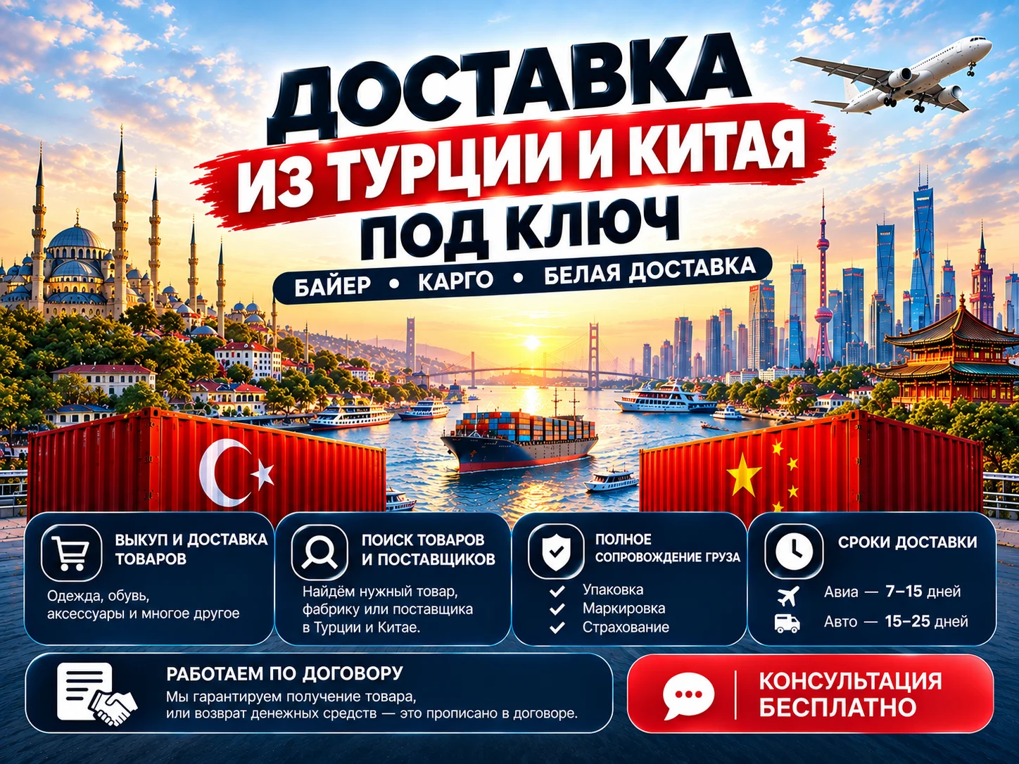 Карго доставка из Китая и Турции - изображение 1