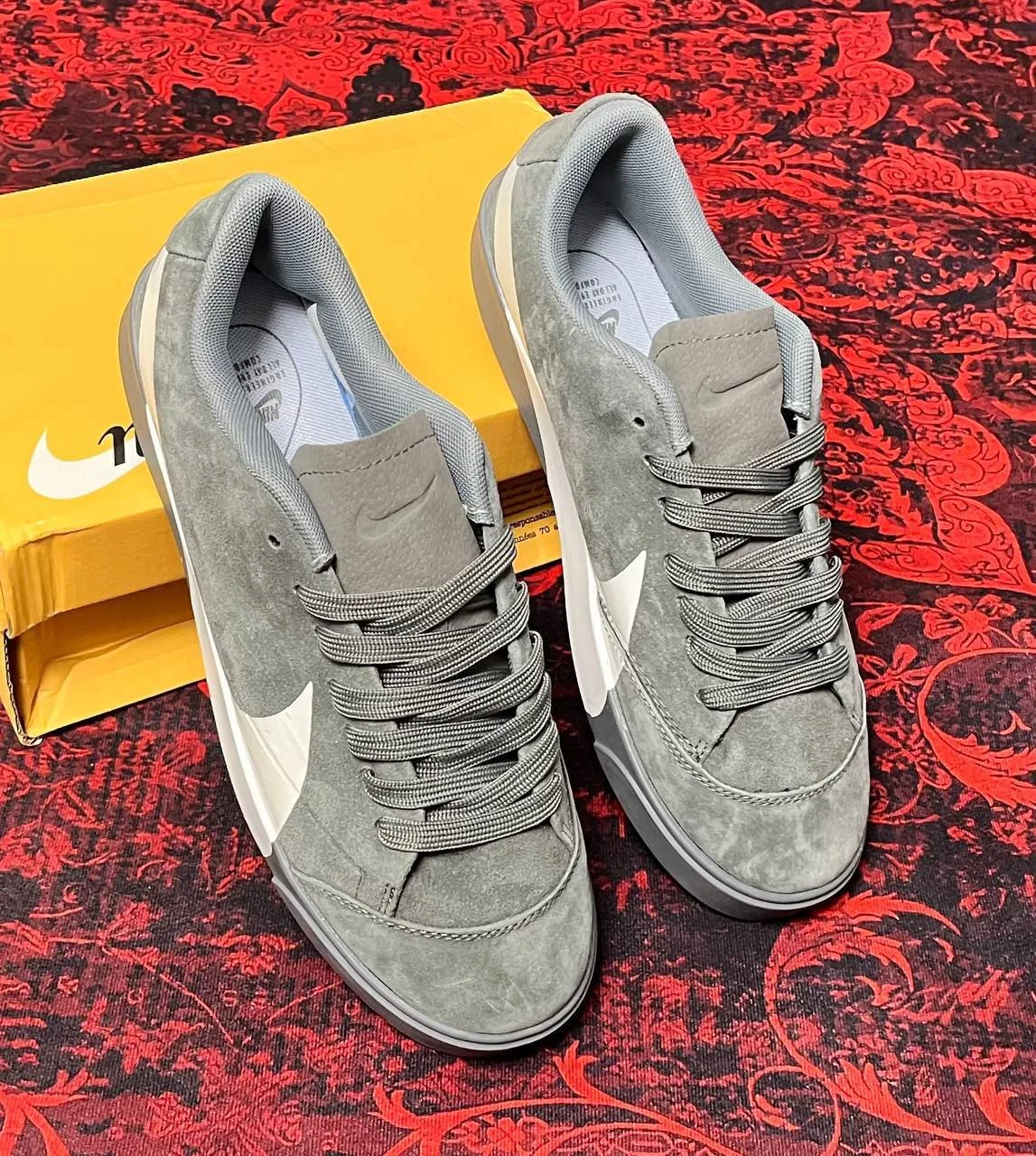 Кеды Nike Blazer серые - миниатюра 3