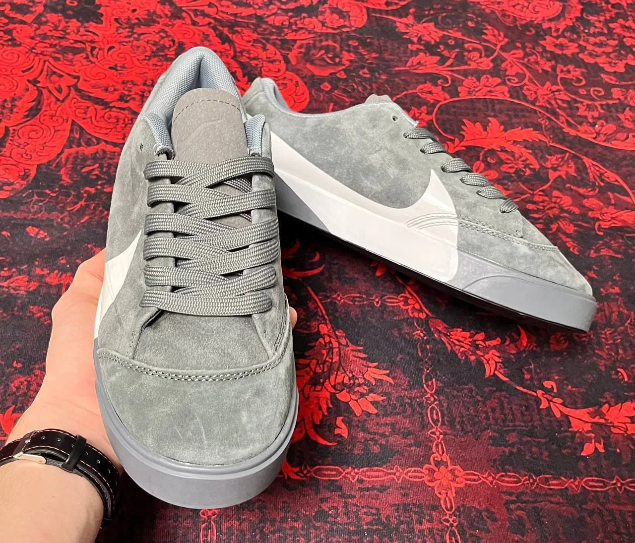 Кеды Nike Blazer серые - миниатюра 4
