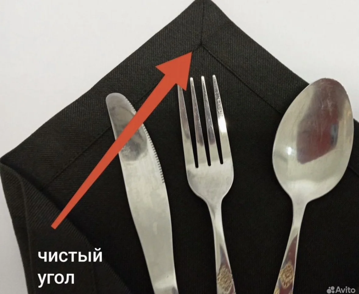 Салфетки сервировочные из рогожки чёрного цвета - миниатюра 6