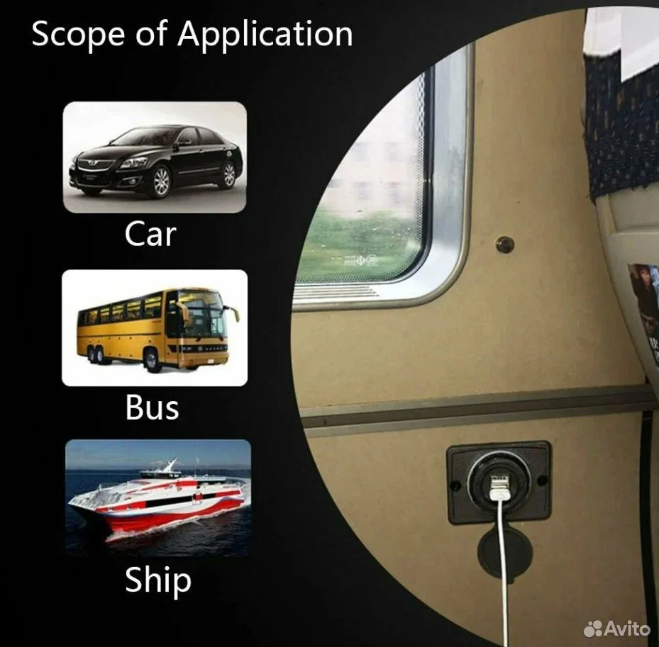 Автомобильное зарядное устройство USB-панель - миниатюра 2