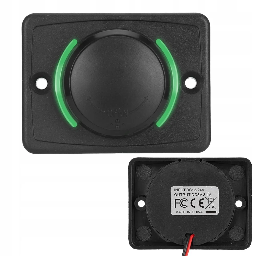 USB‑розетка 3.1A, 12/24V, QC37706‑04, с крышкой - миниатюра 2