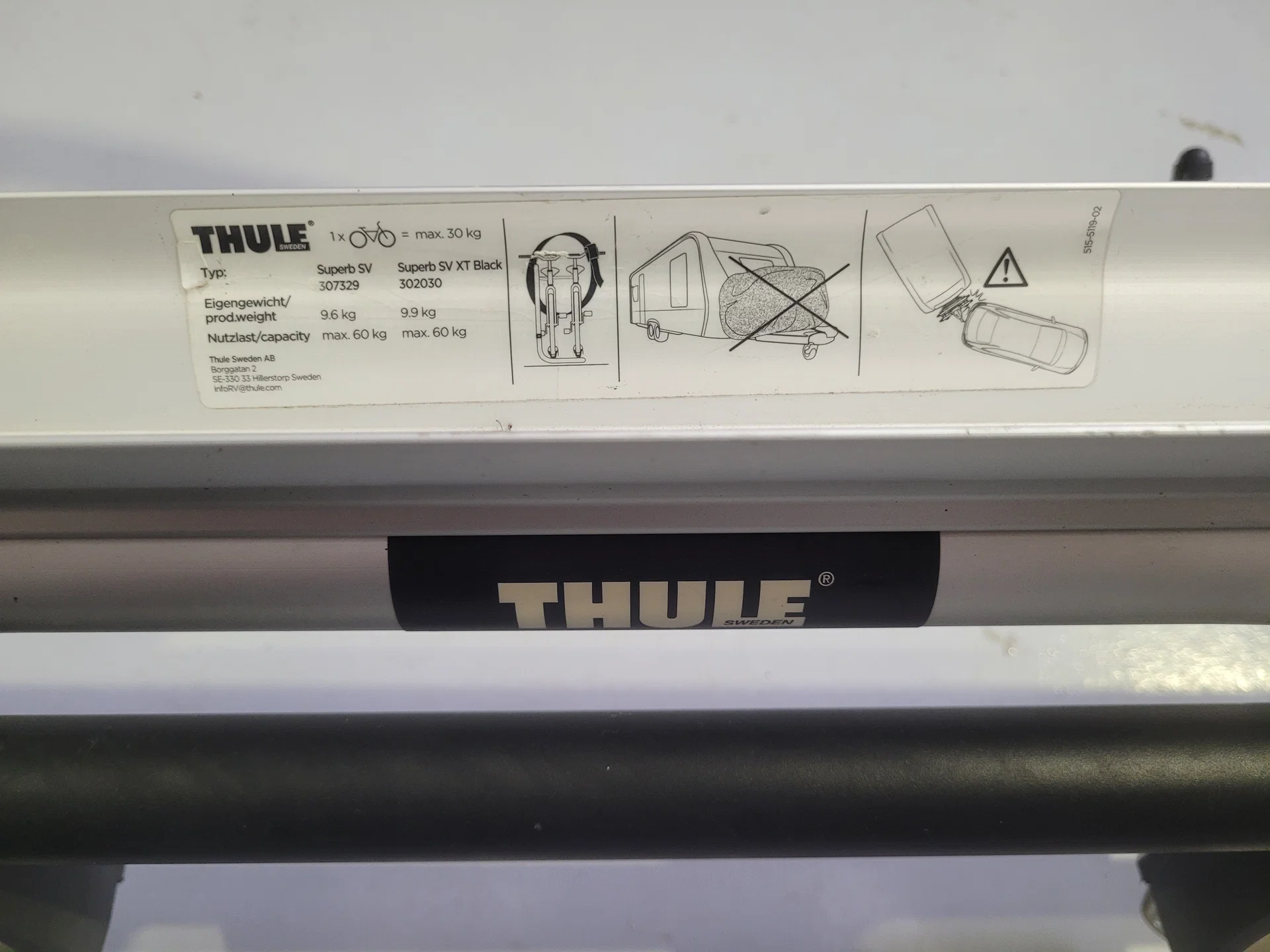 Велокрепление Thule Caravan Superb SV (307329) - миниатюра 4