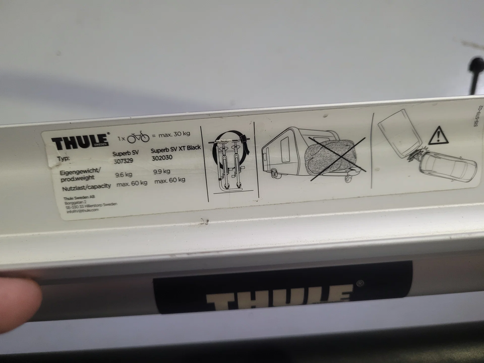 Велокрепление Thule Caravan Superb SV (307329) - миниатюра 5