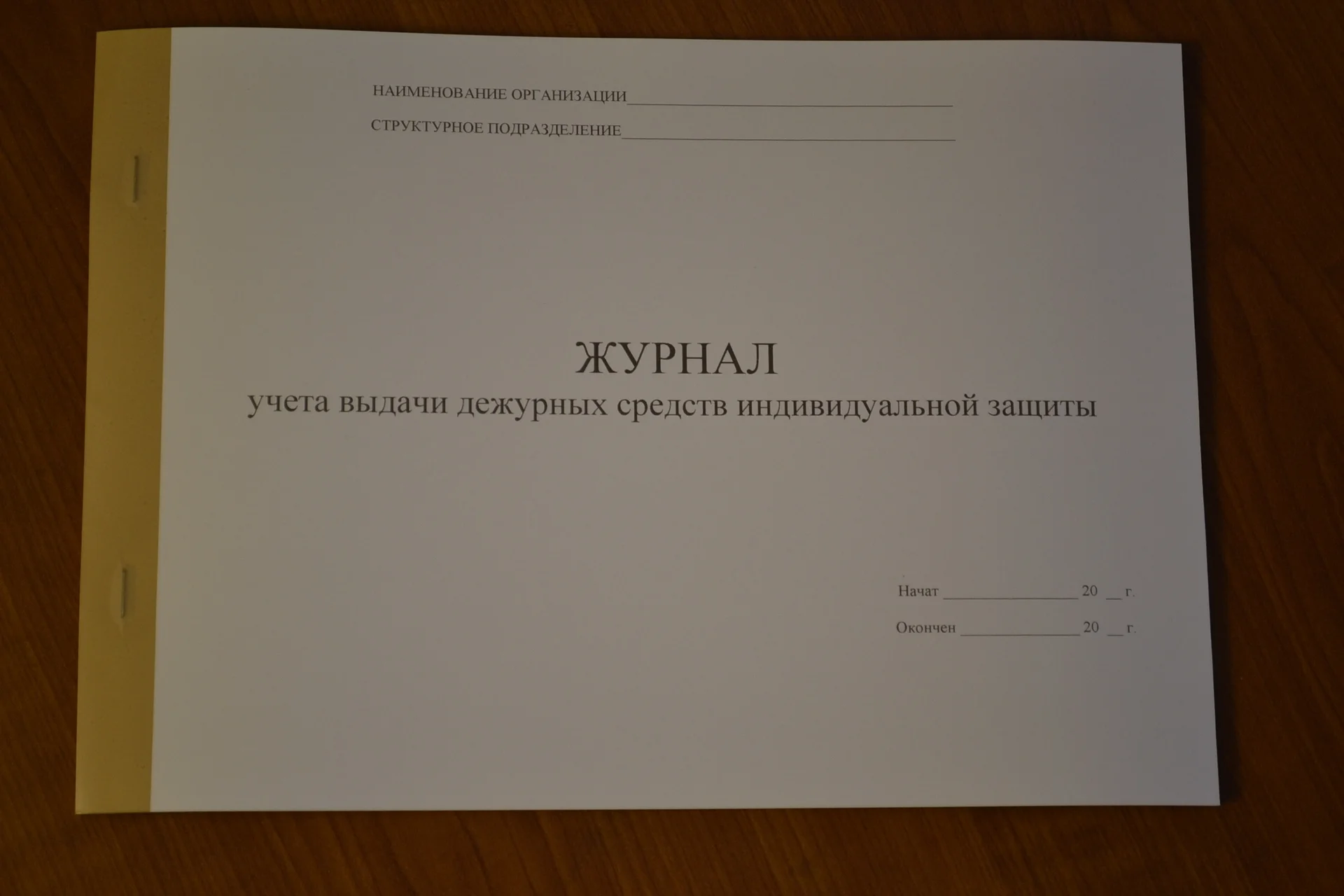 Журнал учета выдачи дежурных СИЗ - изображение 1