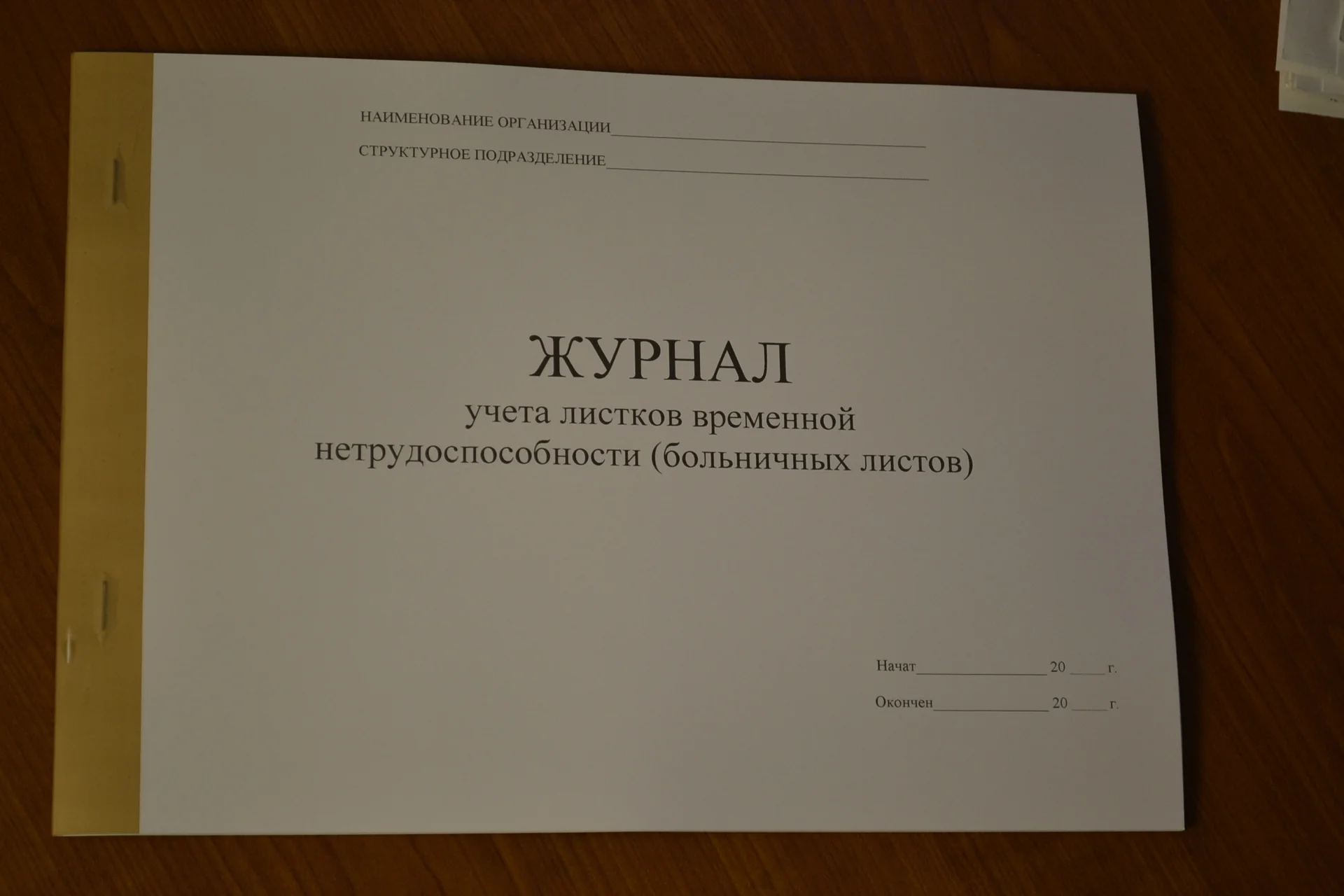 Журнал учета листков временной нетрудоспособности - изображение 1
