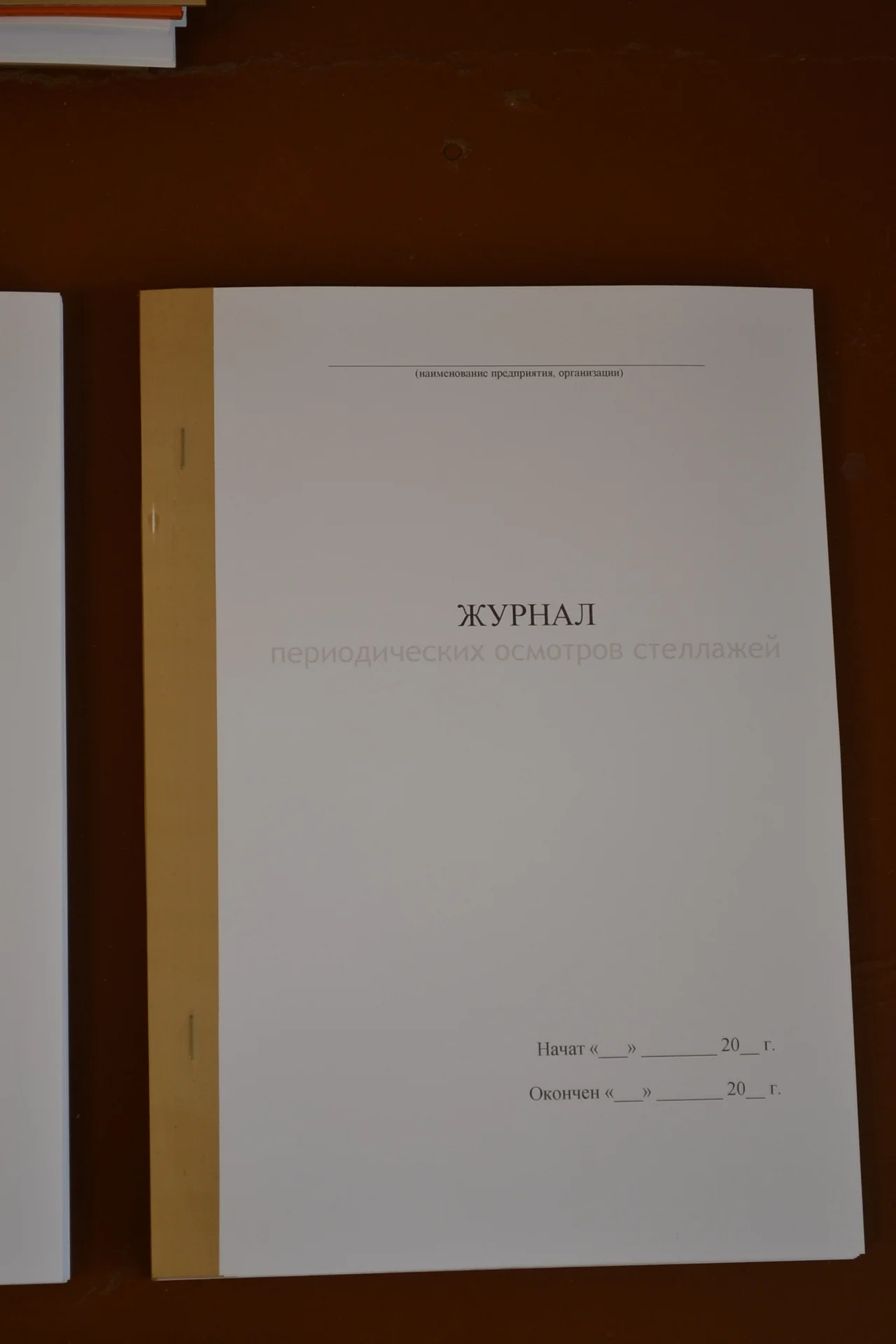 Журнал периодических осмотров стеллажей - изображение 1