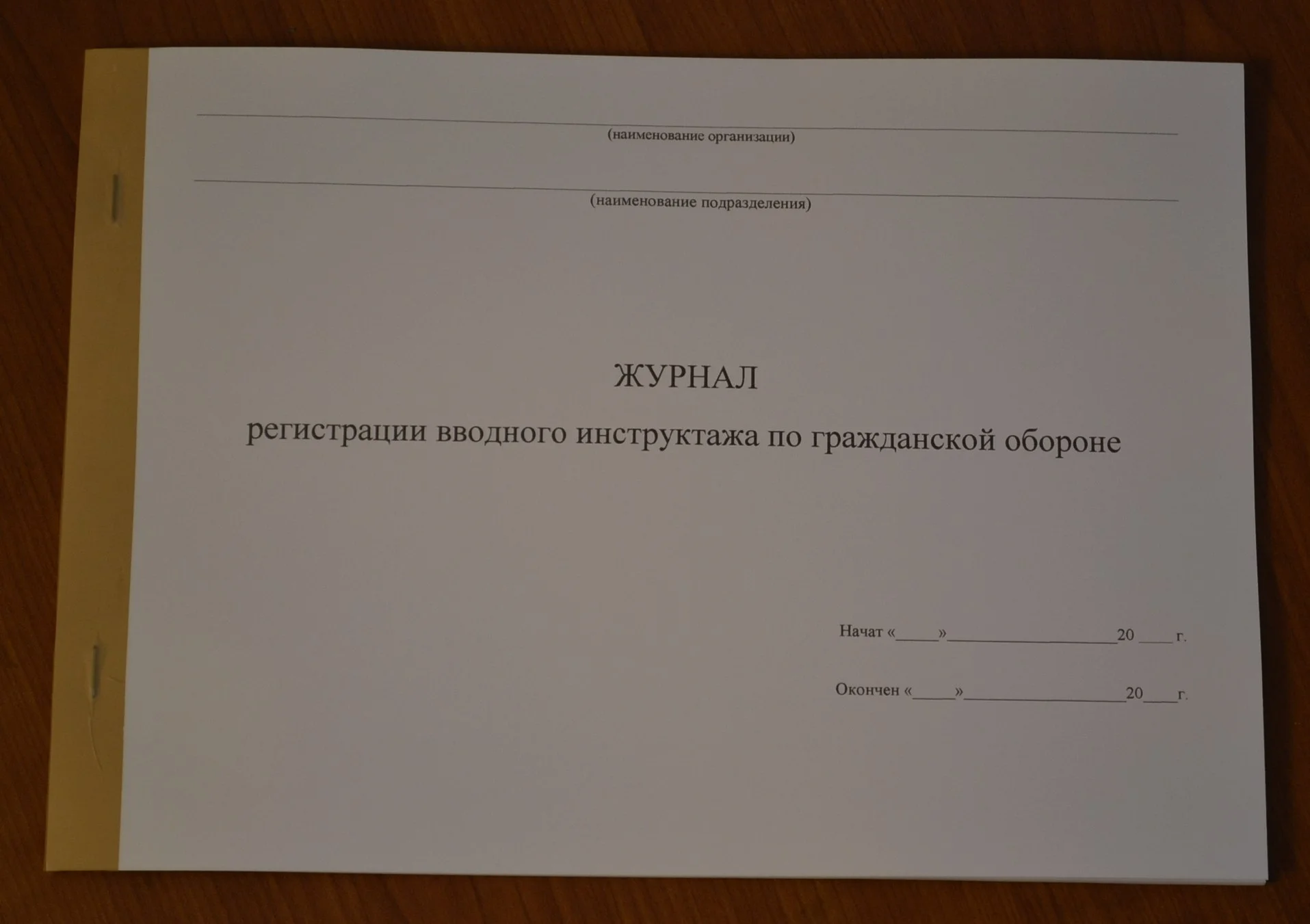 Журнал регистрации вводного инструктажа по ГО - изображение 1