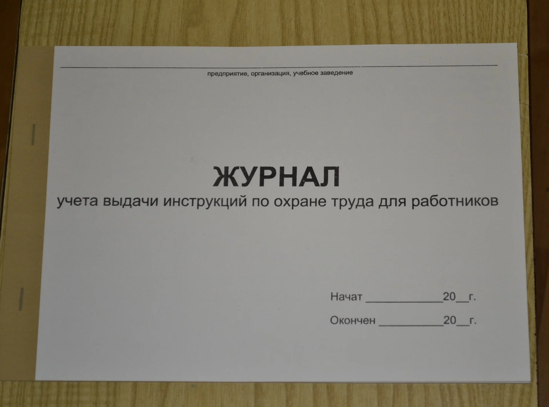 Журнал учета выдачи инструкций по охране труда - изображение 1
