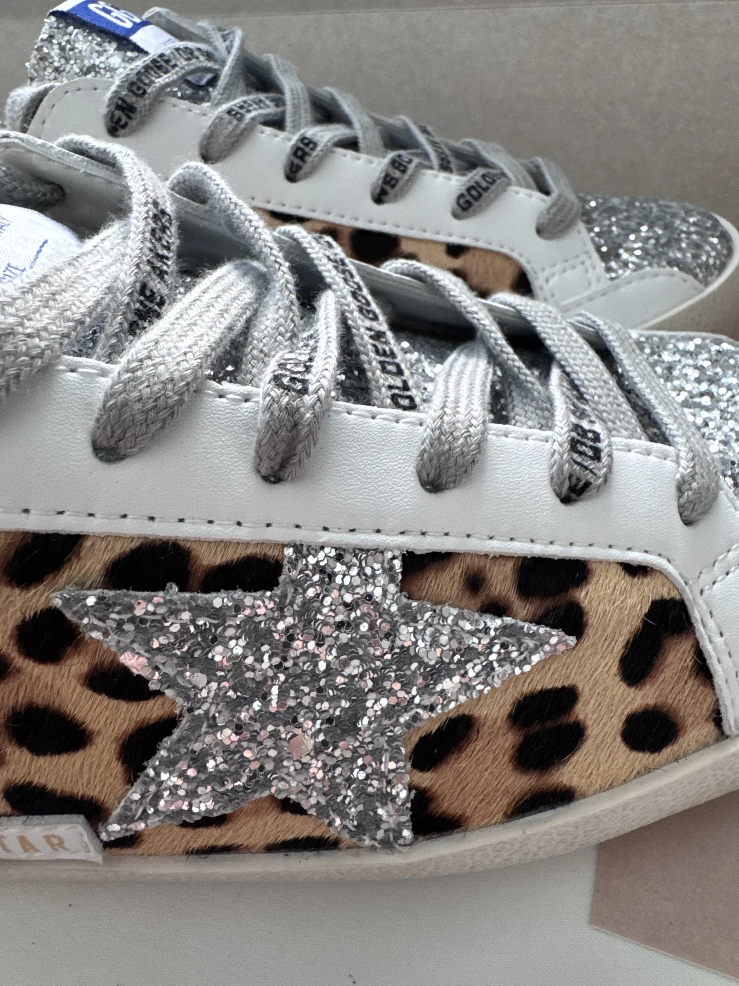 кроссовки GOLDEN GOOSE Superstar Glitter женские - миниатюра 5