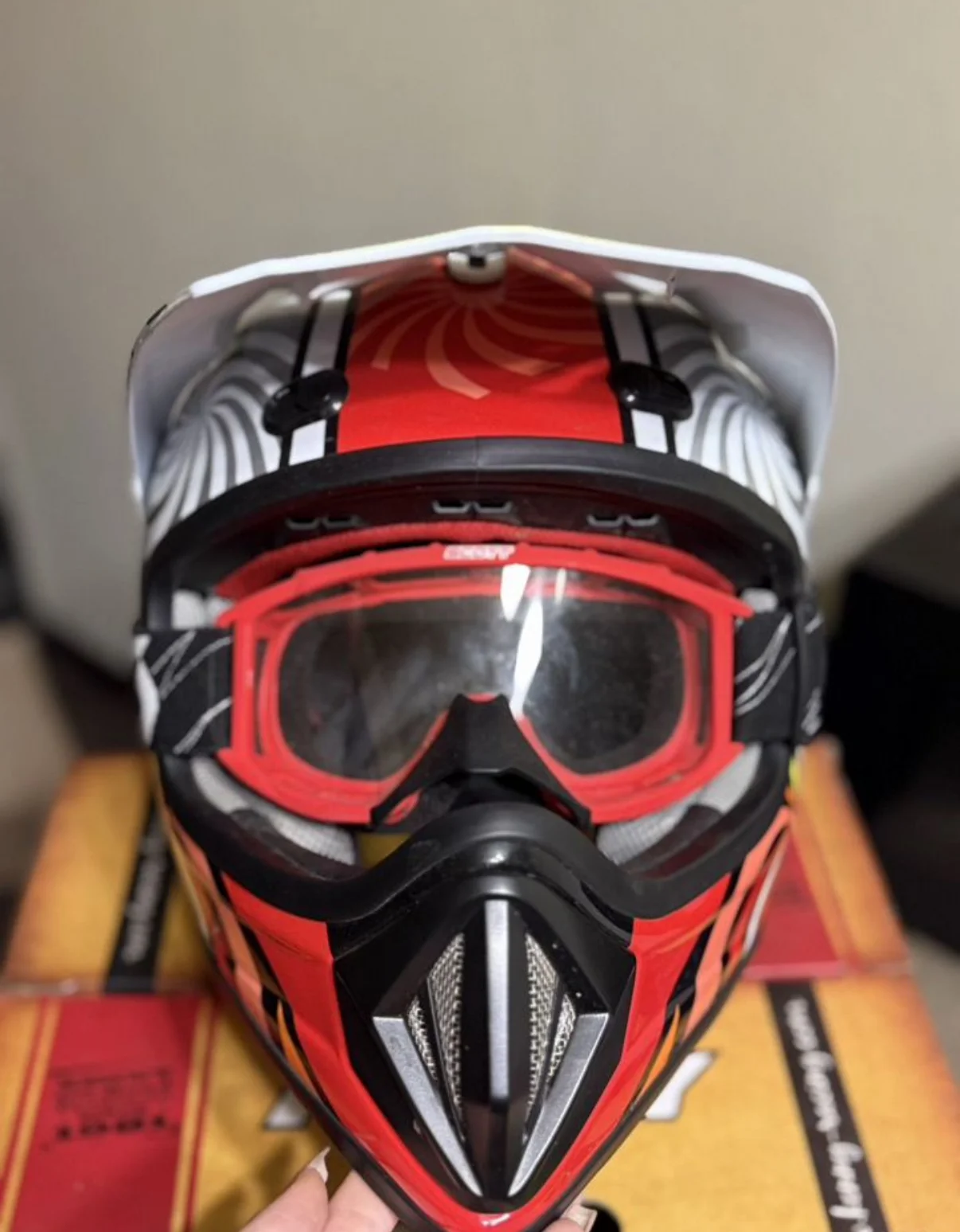 Шлем кроссовый Kenny performance red S - миниатюра 3