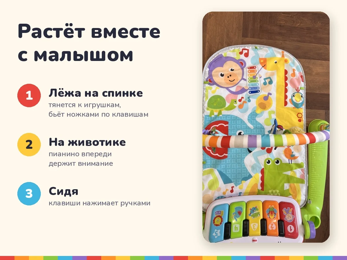 Развивающий коврик Fisher-Price с пианино - миниатюра 3