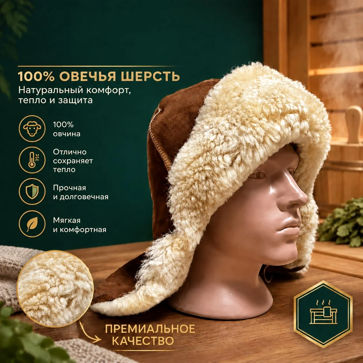 Банная шапка - миниатюра 3