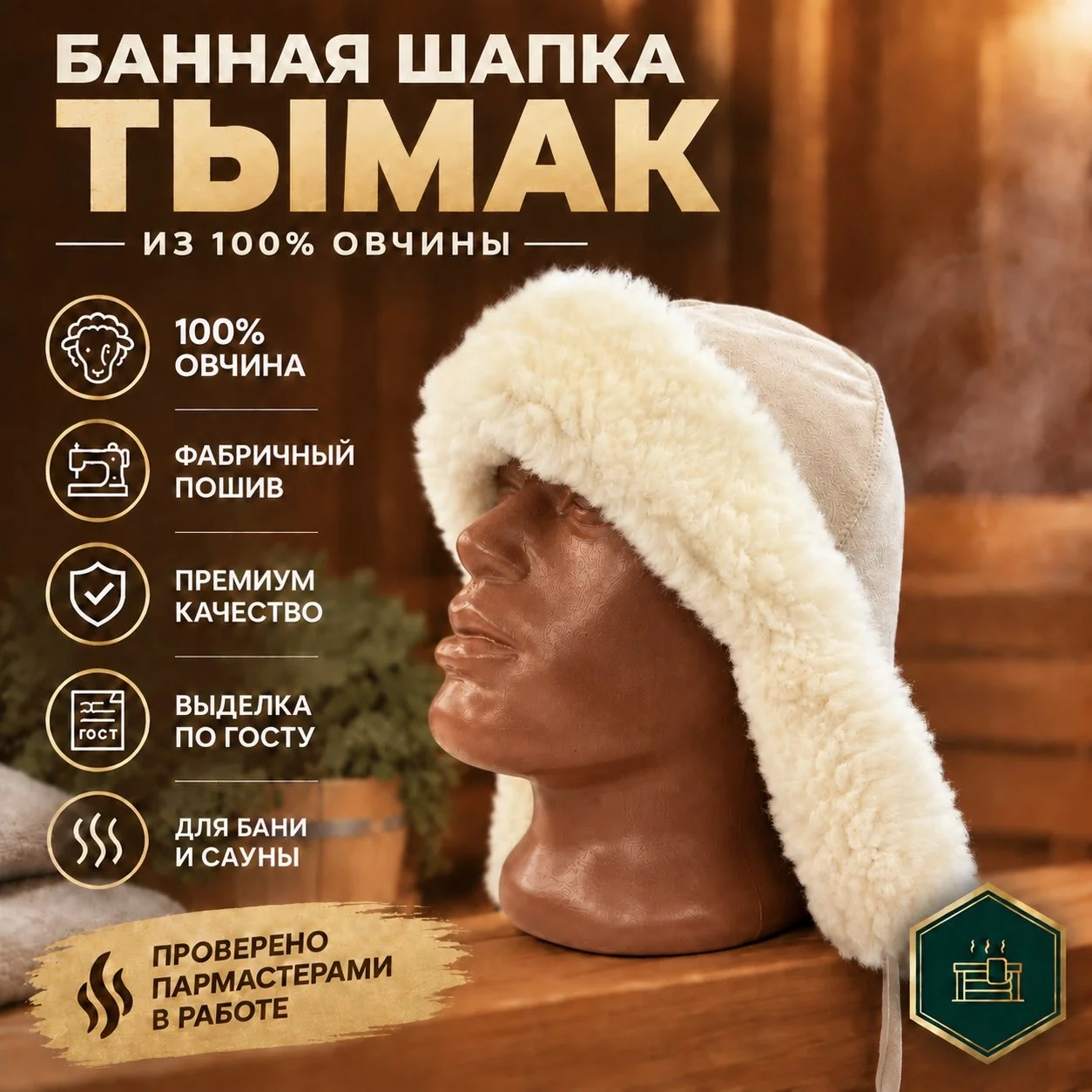 Банная шапка - миниатюра 5