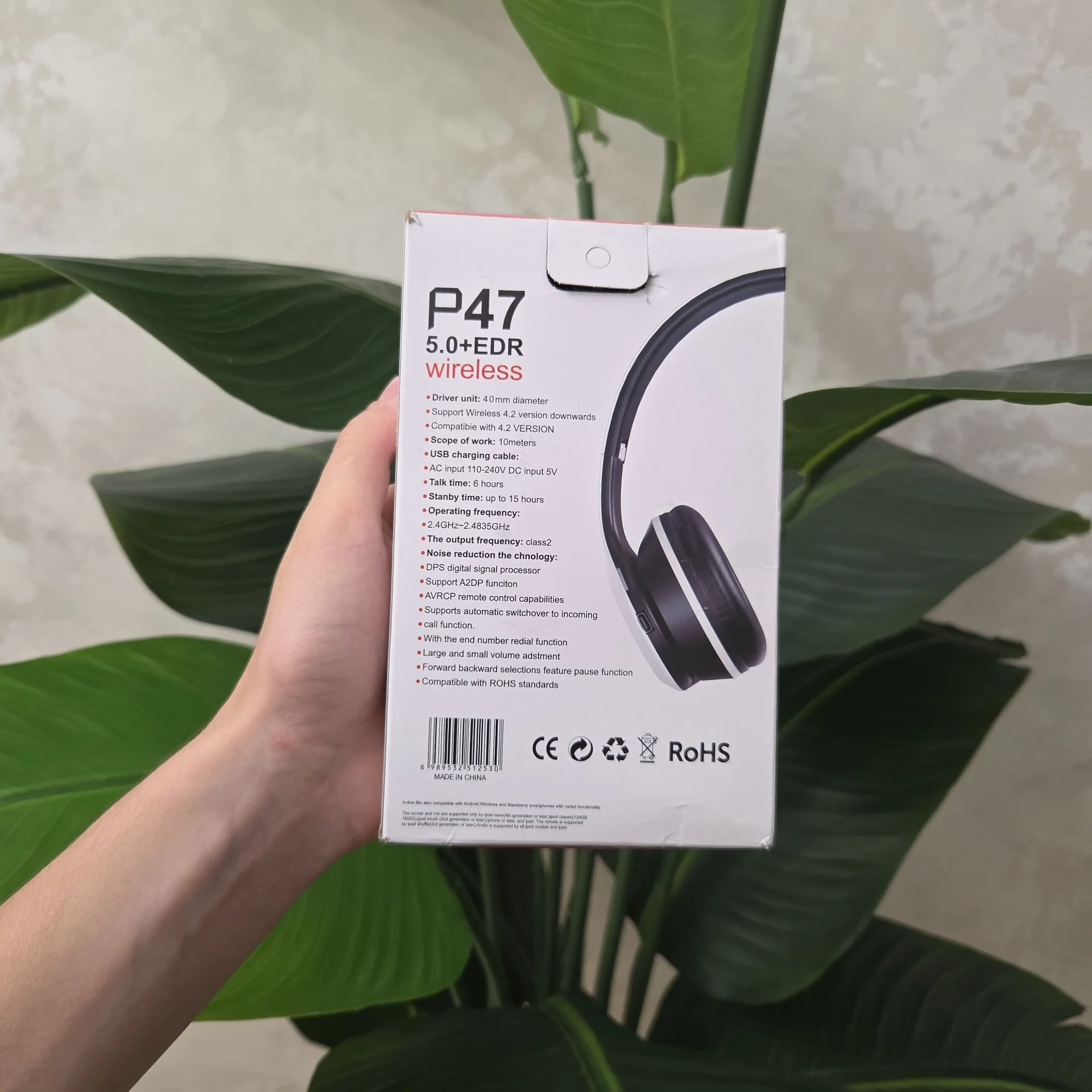 🎧 Беспроводные наушники P47 — Bluetooth 5.0 - миниатюра 2