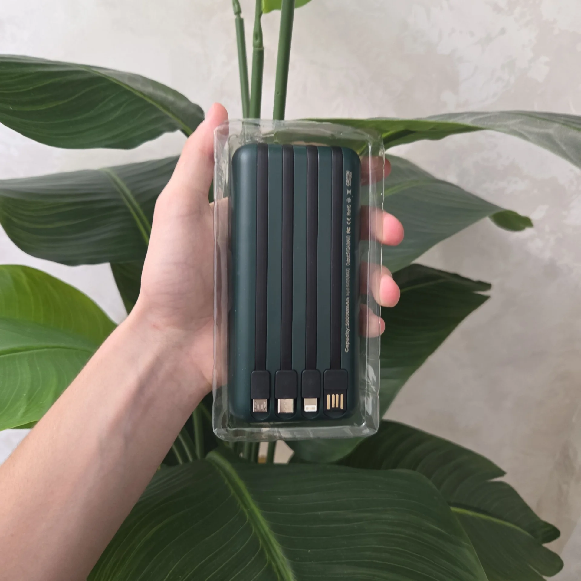 🔋 Power Bank 50 000 мАч — Встроенные провода - миниатюра 5