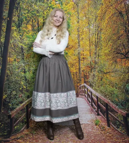 Юбка двухсторонняя кофейная. Две юбки в одной.