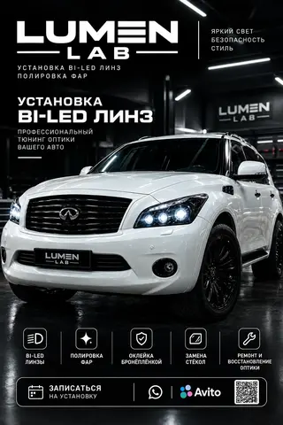 установка Bi-Led линз