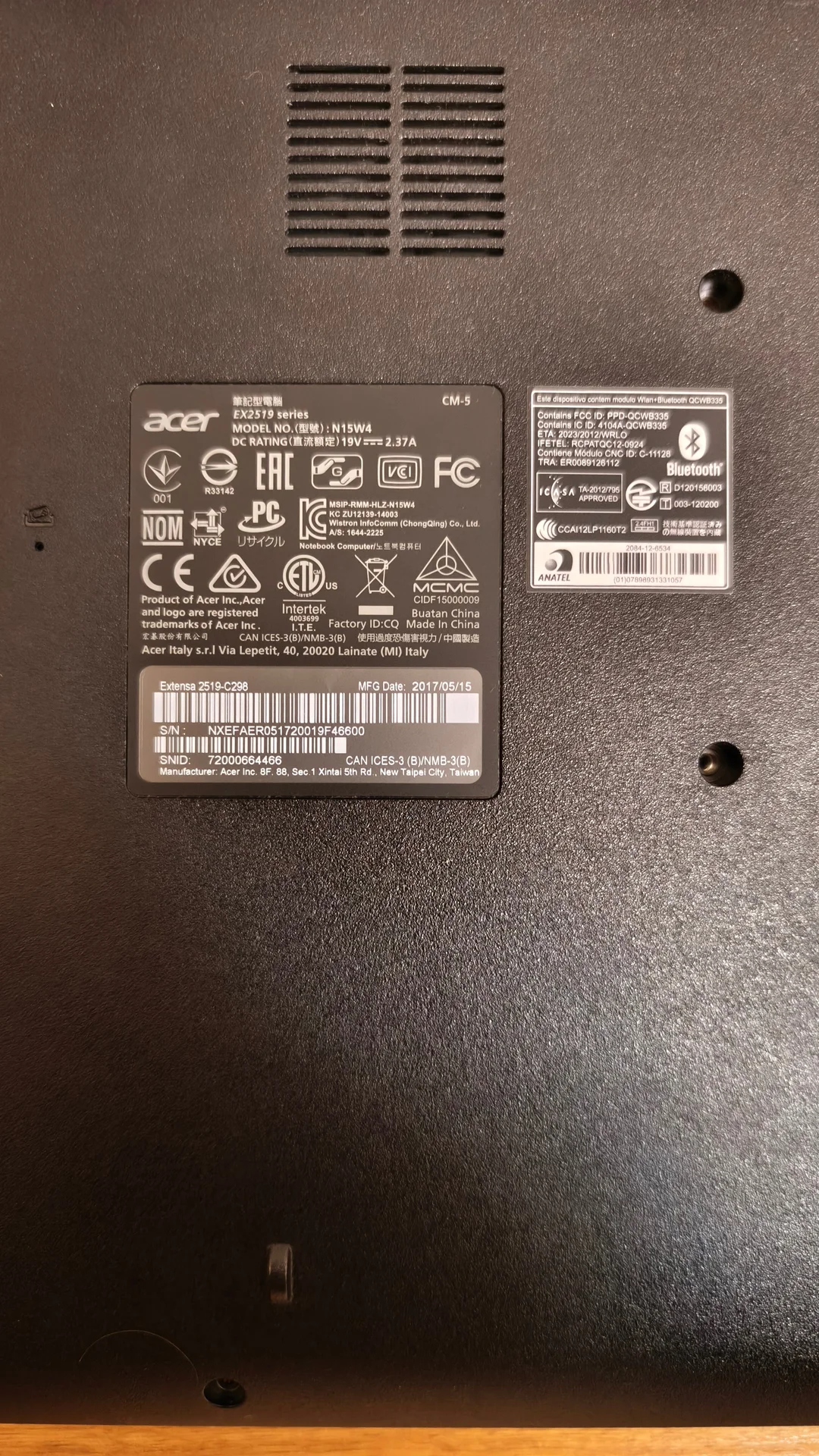 Ноутбук Acer Extensa 2519, 8 ГБ, 500 ГБ - миниатюра 5