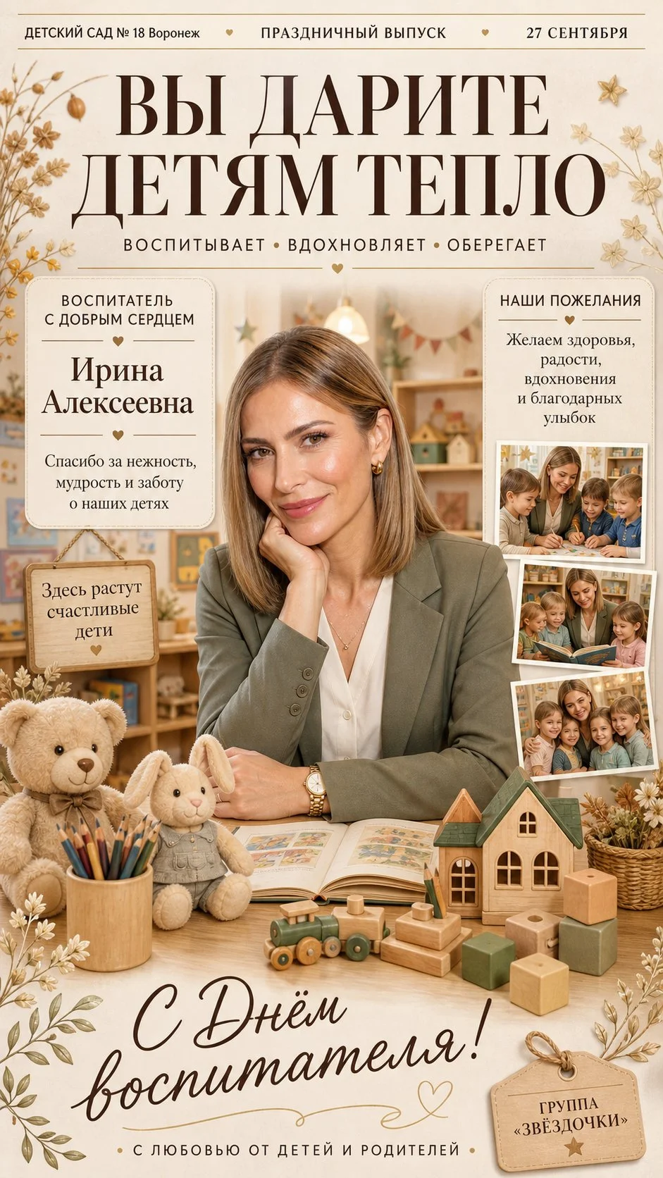 Открытки ко дню учителя/воспитателя - миниатюра 6