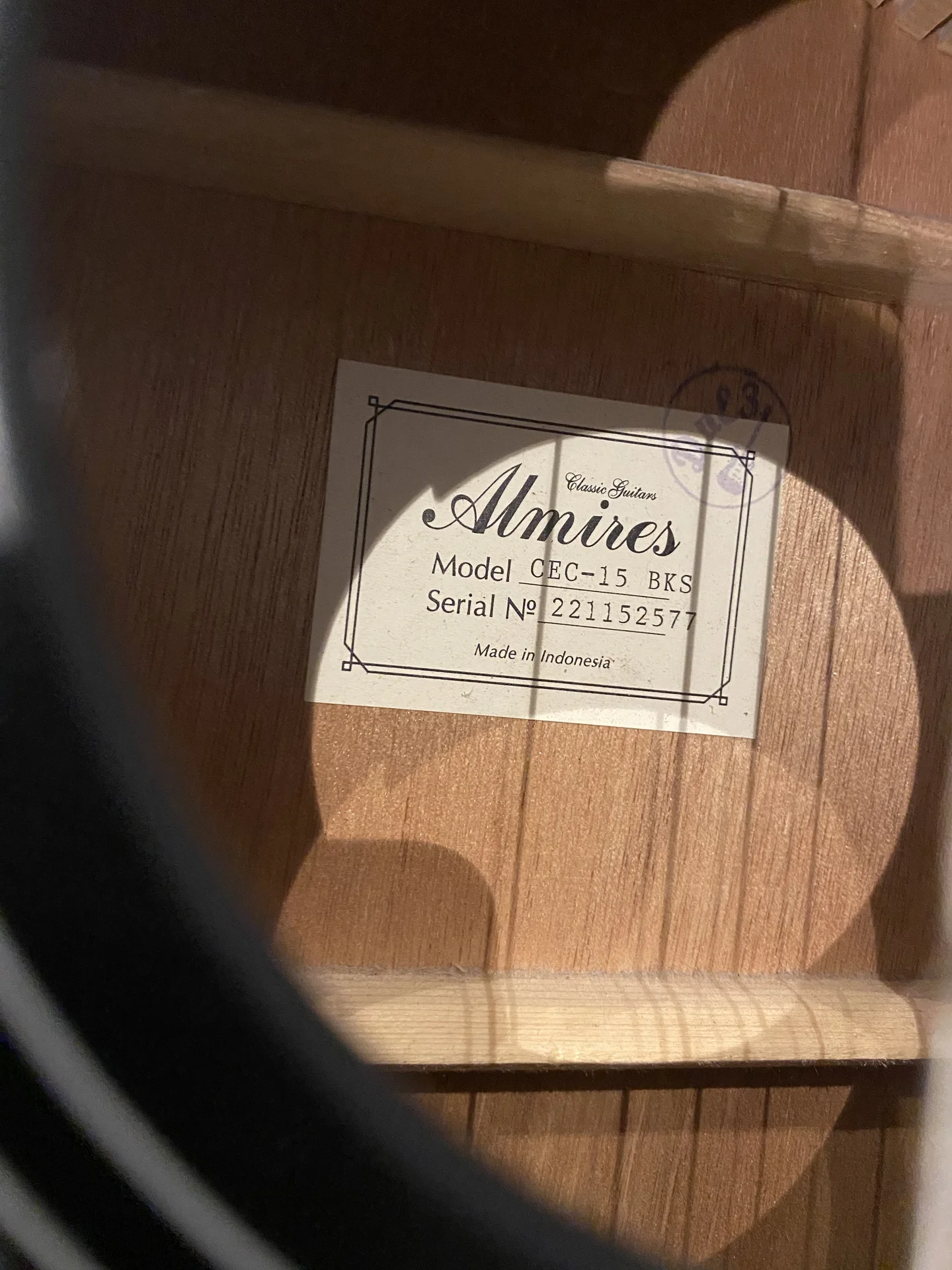 Гитара ALMIRES CEC-15 BKS - миниатюра 2