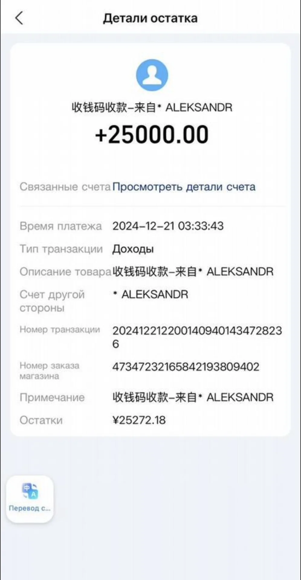 Пополнение Alipay - миниатюра 4