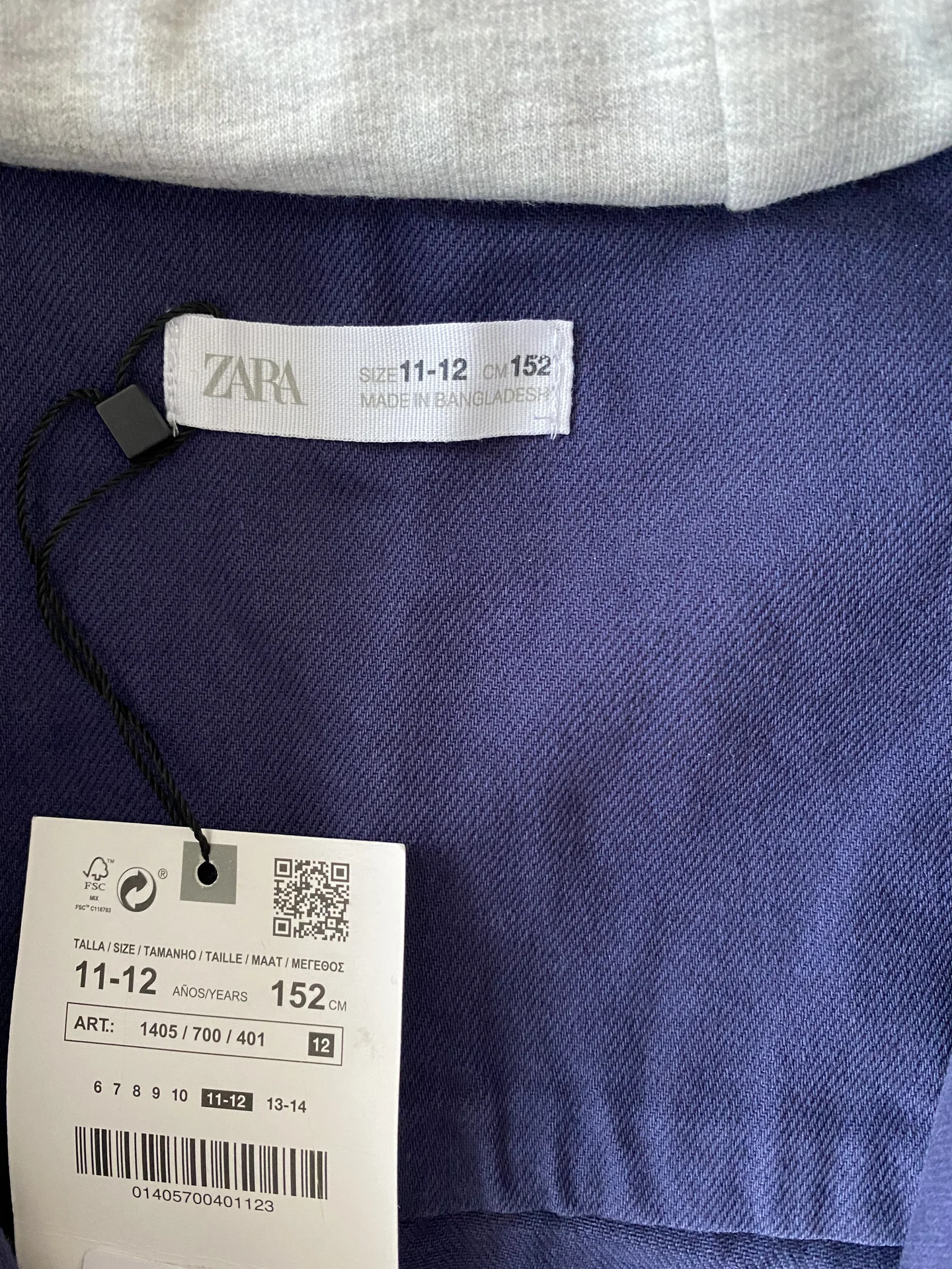 Новая джинсовая куртка Zara для девочки 152 - миниатюра 3