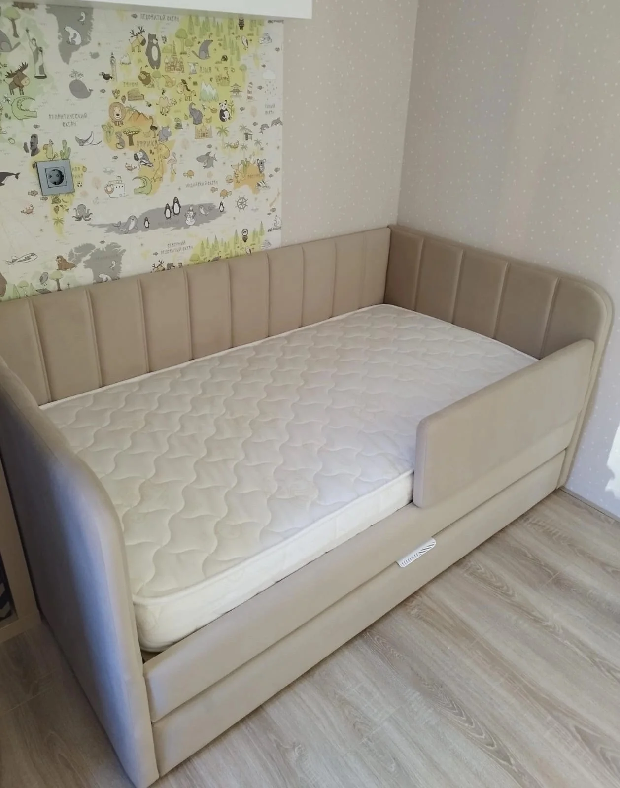 Детская мягкая кровать 80 160 - миниатюра 2
