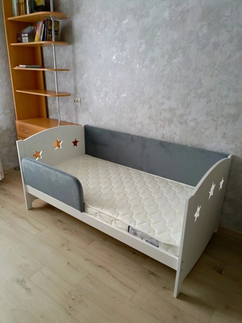 Детская мягкая кровать  80 160 - миниатюра 2