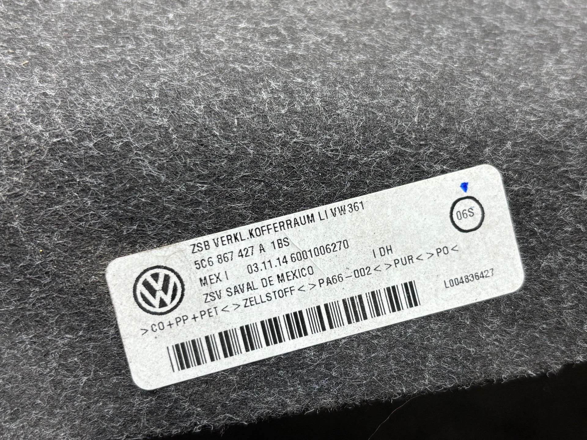 Обшивка отсека багажника левая Volkswagen Jetta - миниатюра 7