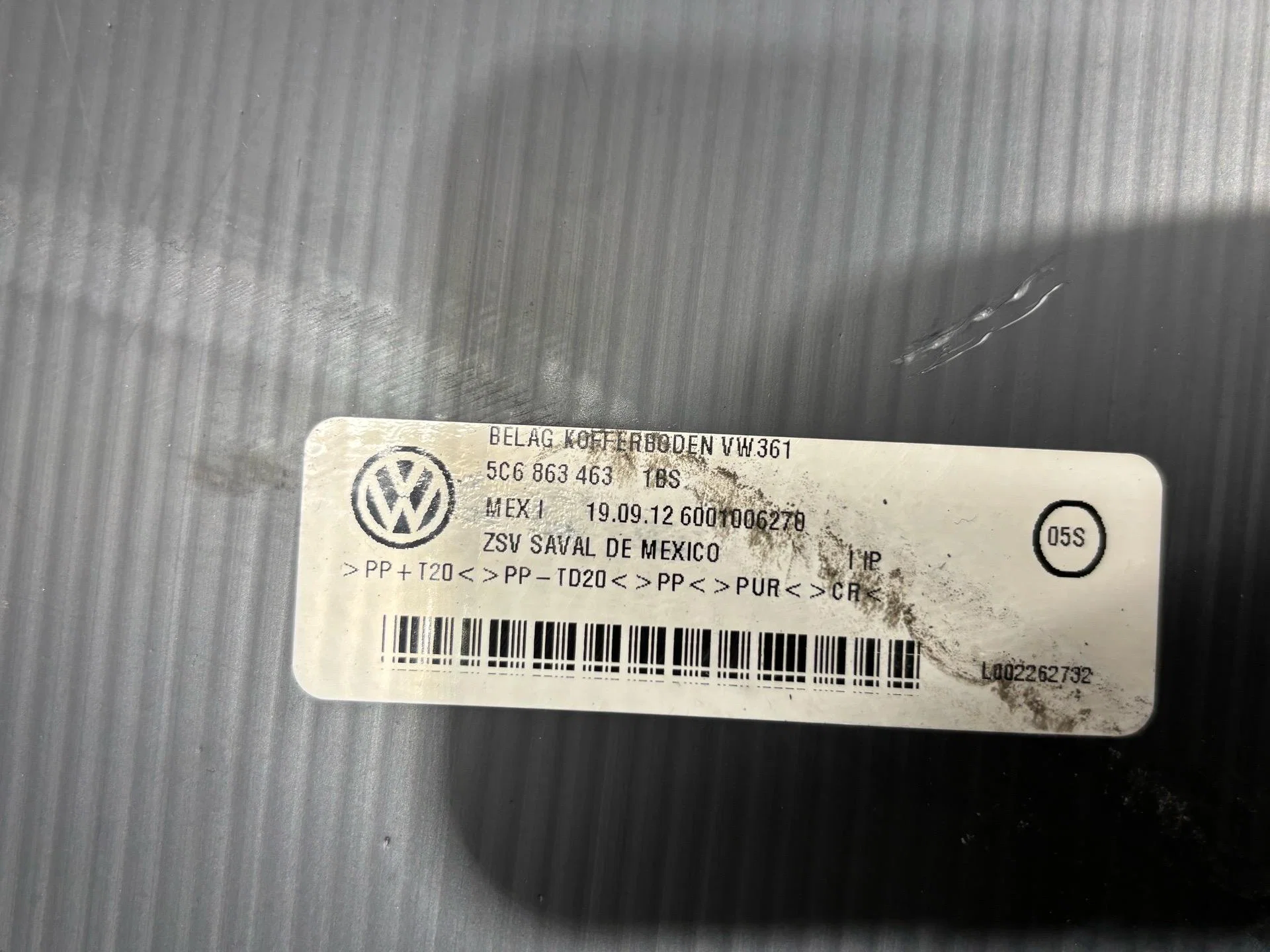 Пол багажника Volkswagen Jetta 6 162 2013 - миниатюра 7
