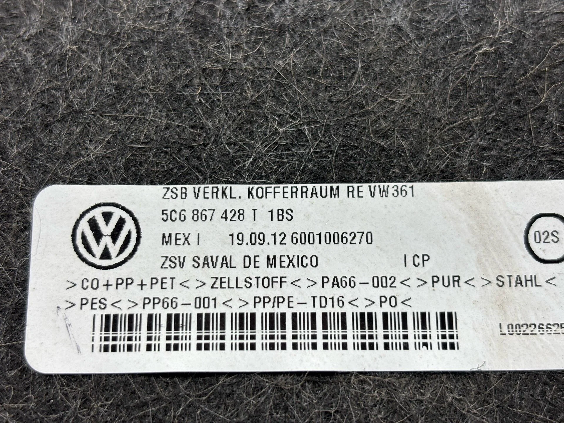 Обшивка отсека багажника правая Volkswagen Jetta 6 - миниатюра 7