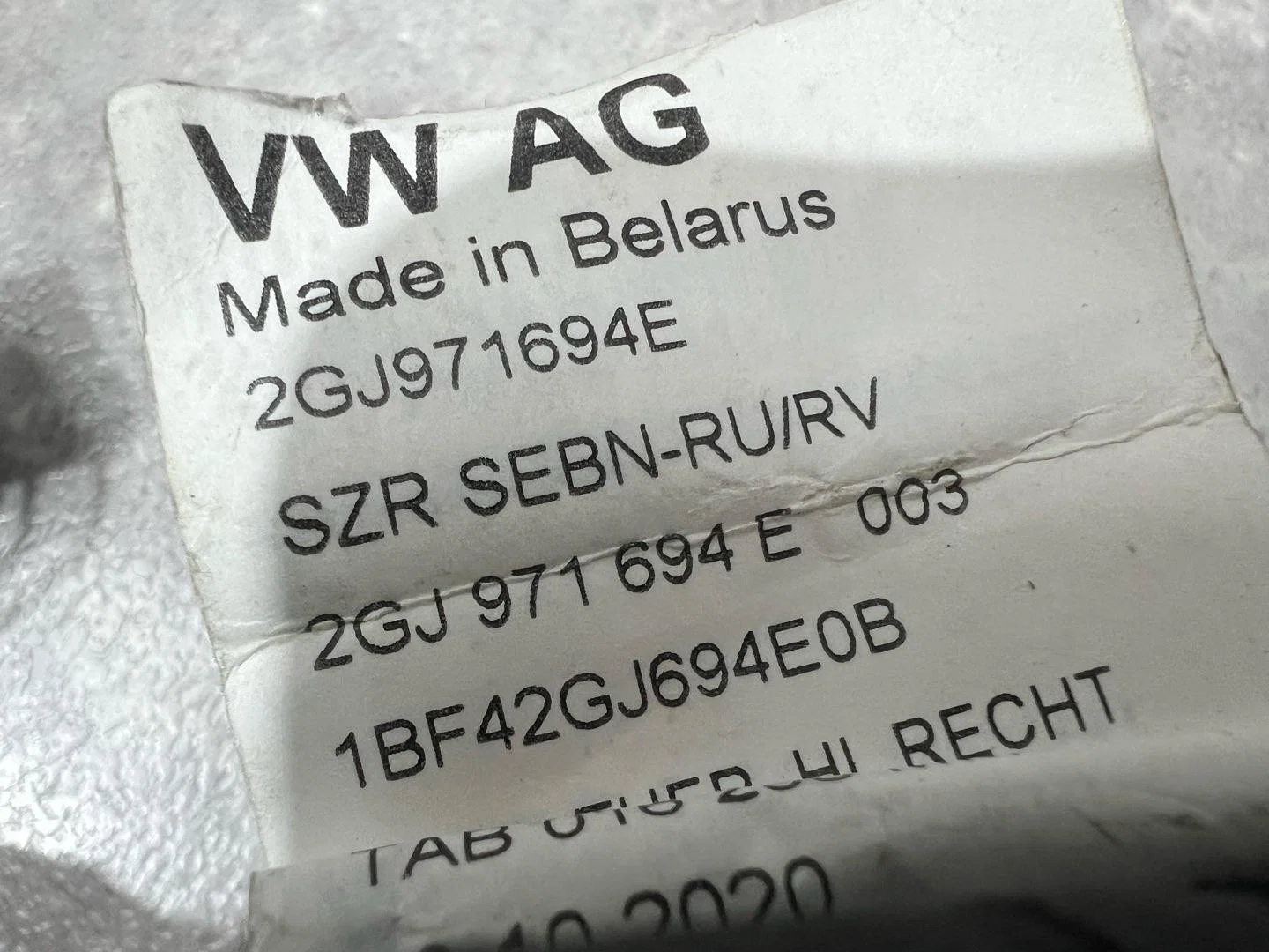 Проводка двери задней правой Volkswagen Taos 1 - миниатюра 5